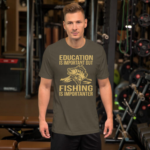Education Is Important But Fishing Is Importanter Short-Sleeve Unisex T-Shirt - Image 9