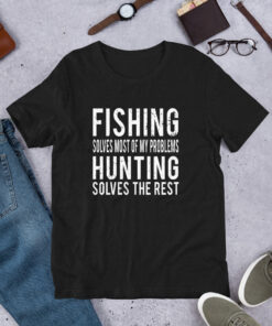 Fishing Solves Most Of My Problems Short-Sleeve Unisex T-Shirt