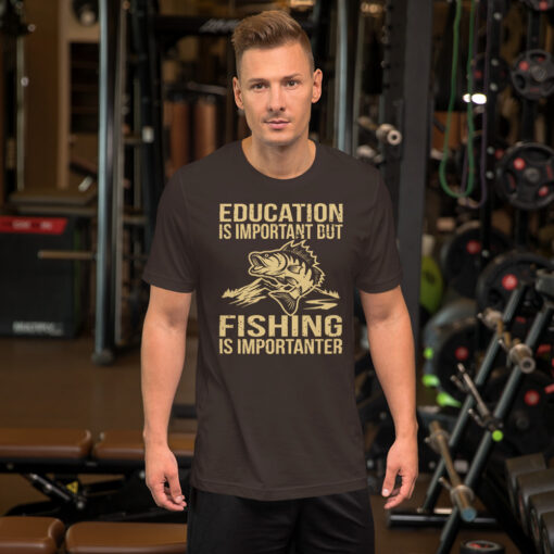 Education Is Important But Fishing Is Importanter Short-Sleeve Unisex T-Shirt - Image 4