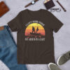 Funny Fishing Retro Sunset I Can't Work Today My Arm Is In a Cast Fisherman Short-Sleeve Unisex T-Shirt - Image 4