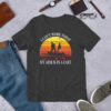 Funny Fishing Retro Sunset I Can't Work Today My Arm Is In a Cast Fisherman Short-Sleeve Unisex T-Shirt - Image 6