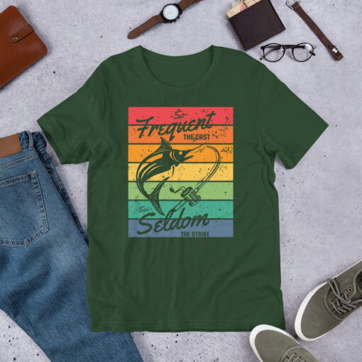 Fisherman Design Addict Fishing Retro Vintage Short-Sleeve Unisex T-Shirt - Image 4