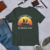 Funny Fishing Retro Sunset I Can't Work Today My Arm Is In a Cast Fisherman Short-Sleeve Unisex T-Shirt - Image 5