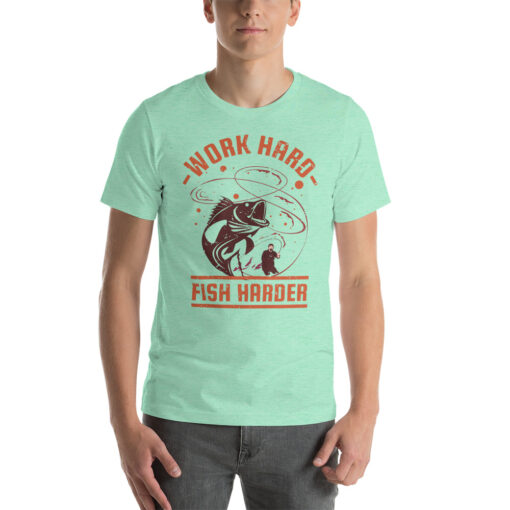 Work hard fish Harder Fishing Short-Sleeve Unisex T-Shirt