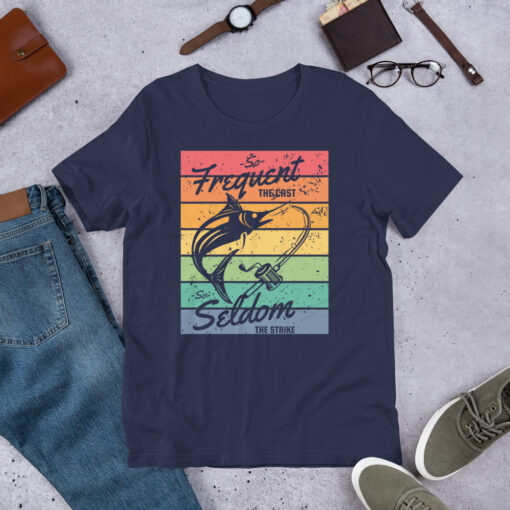 Fisherman Design Addict Fishing Retro Vintage Short-Sleeve Unisex T-Shirt - Image 2