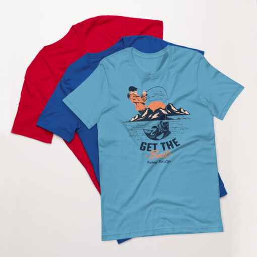 Get The Bait Fishing For Life Fisherman Short-Sleeve Unisex T-Shirt - Image 5
