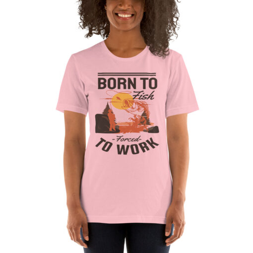 Born To Fish Forced To Work Addict Fishing Short-Sleeve Unisex T-Shirt