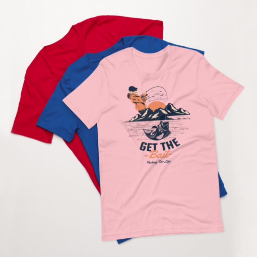 Get The Bait Fishing For Life Fisherman Short-Sleeve Unisex T-Shirt - Image 7
