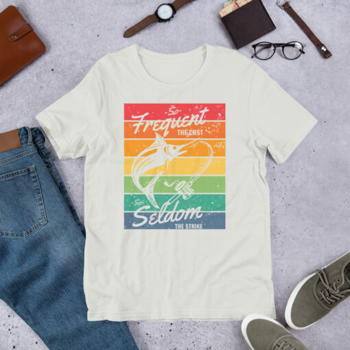 Fisherman Design Addict Fishing Retro Vintage Short-Sleeve Unisex T-Shirt - Image 7