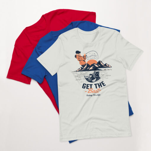 Get The Bait Fishing For Life Fisherman Short-Sleeve Unisex T-Shirt - Image 9