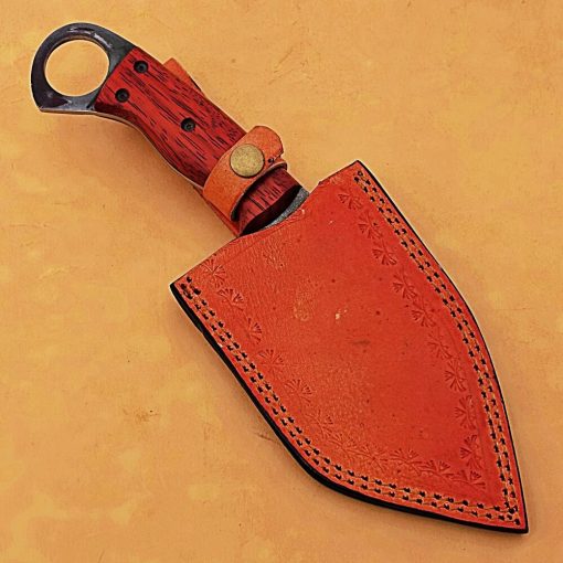 Handmade High Carbon Steel Knife with Batook Wood Handle & Sheath - Original Craftsmanship - Image 2