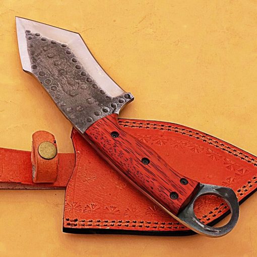 Handmade High Carbon Steel Knife with Batook Wood Handle & Sheath - Original Craftsmanship - Image 5