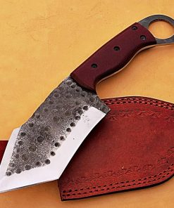 Custom Handmade High Carbon Steel Knife with Micarta Handle & Sheath