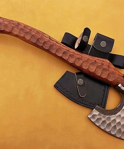 Custom Handmade High Carbon Forging Hunting Axe with Leather Sheath