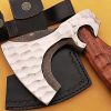 Custom Handmade High Carbon Forging Hunting Axe with Leather Sheath - Image 3