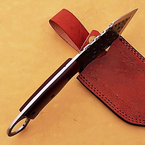 Custom Handmade High Carbon Steel Knife with Micarta Handle & Sheath - Image 6